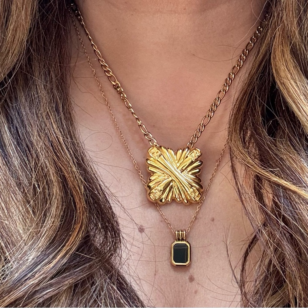 Authentic Fendi vintage clip on earring repurposed as pendant